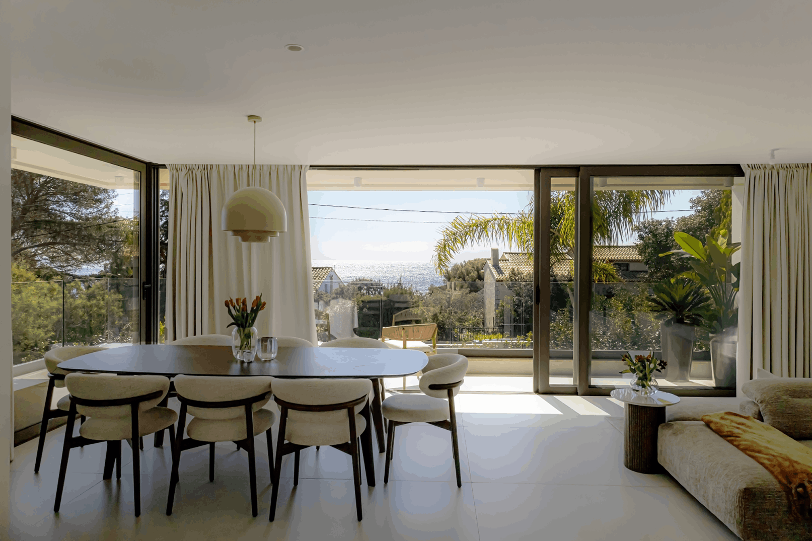 Seamless property extension of a traditional home integrating smart home technology.